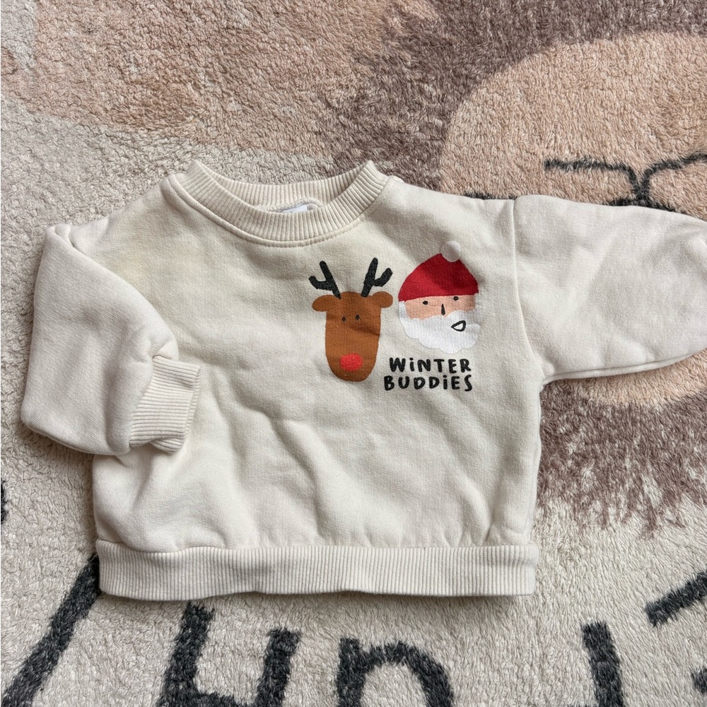 Zara boxy Christmas sweatshirt